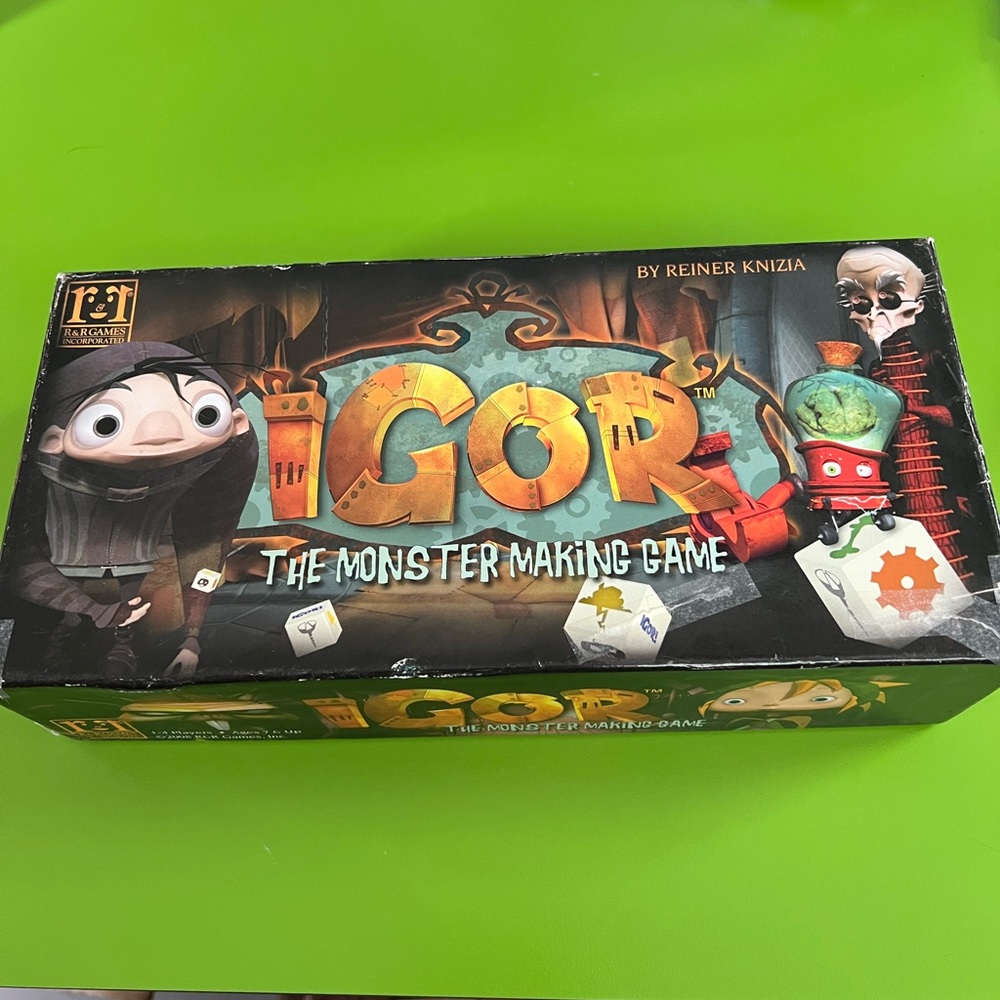 IGOR GAME make a monster card family fun age 7+ 2008 R & R Reiner Knizia